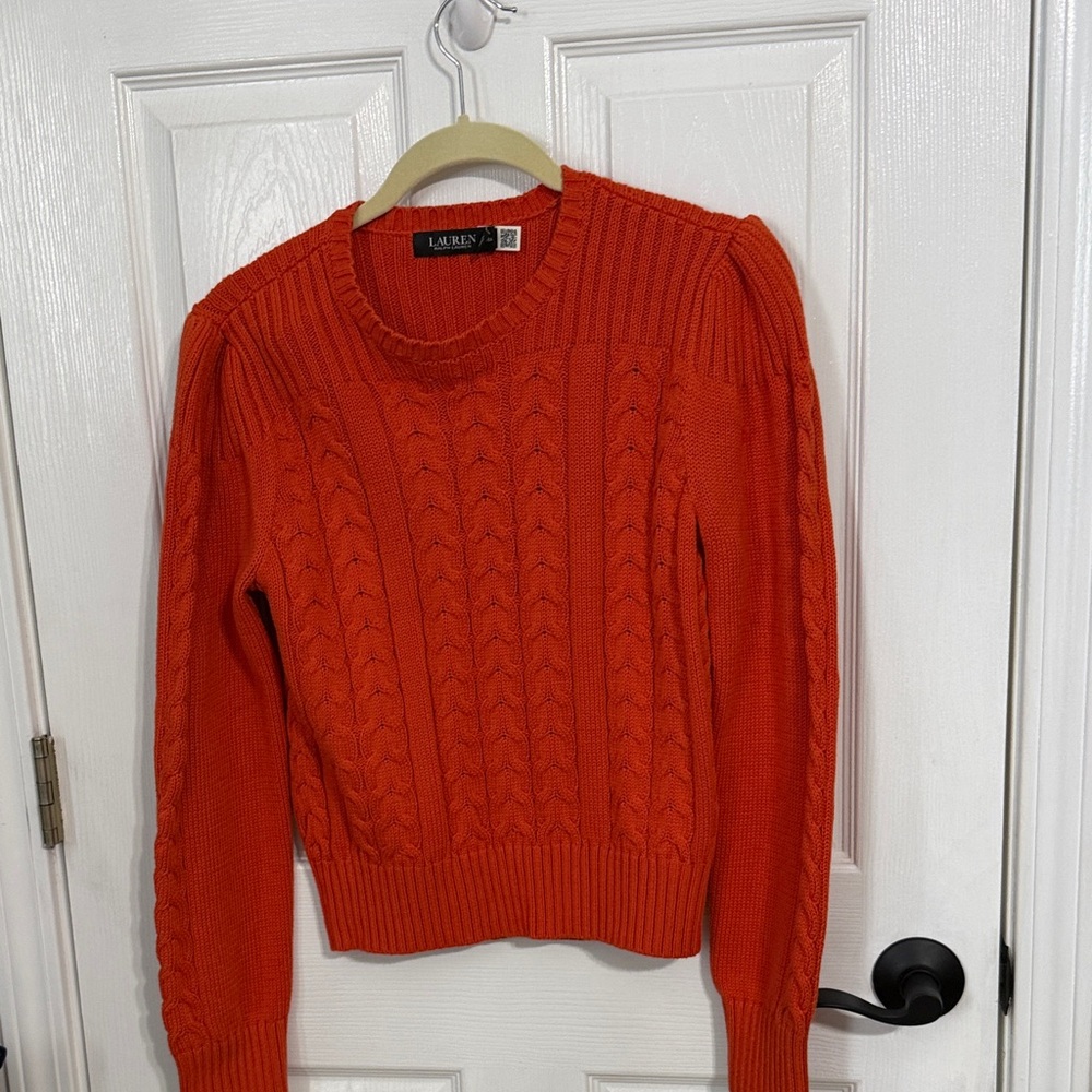 Rugby Ralph Lauren Bold Orange Crew Neck Sweater